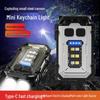 Multifunctional Dual LED Keychain Flashlight with Magnetic COB Side Light and High Brightness Warning Light