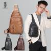 Нагрудная сумка через плечо, маленький рюкзак, кожаная нагрудная сумка, повседневная сумка-мессенджер на грудь, мужская модная нагрудная сумка.