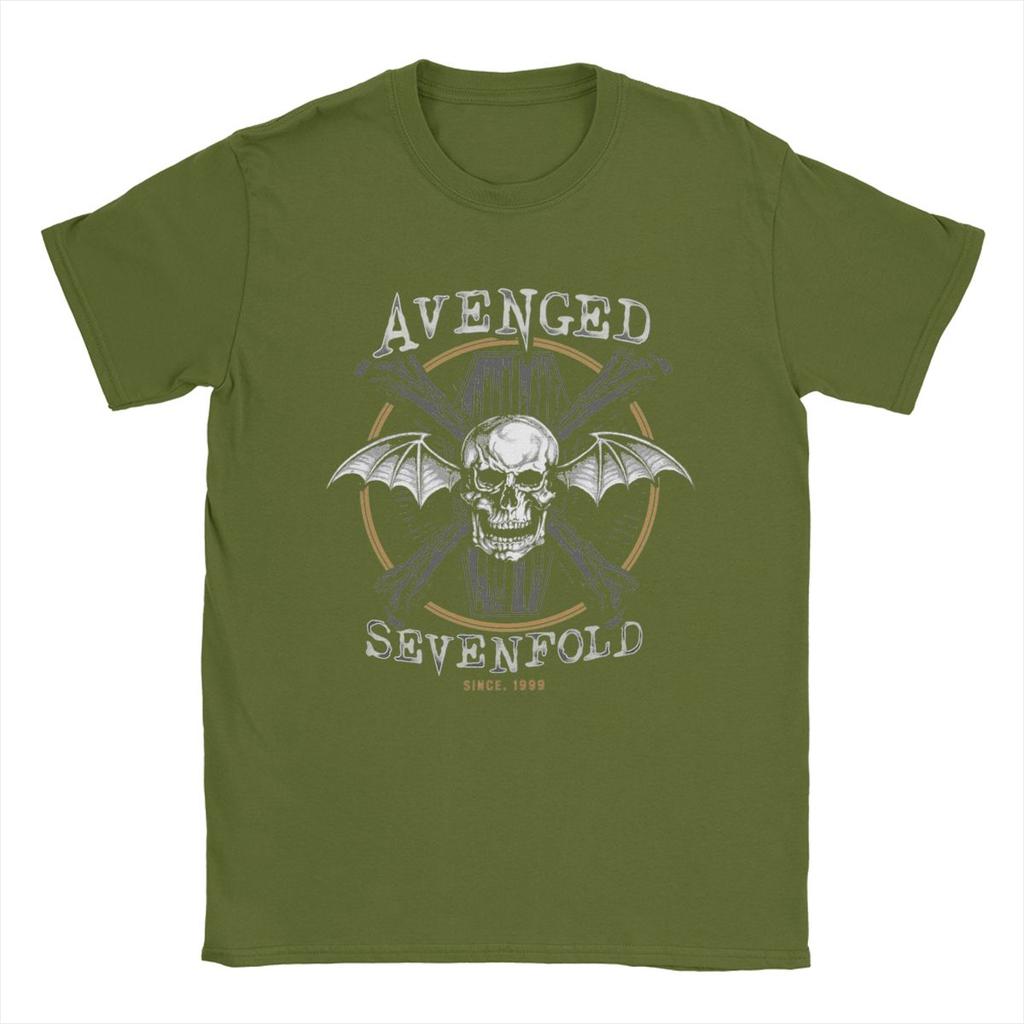 Мужские футболки Avenged Sevenfold Awesome Pure Cotton Tees Футболка с коротким рукавом Crewneck Одежда Лето