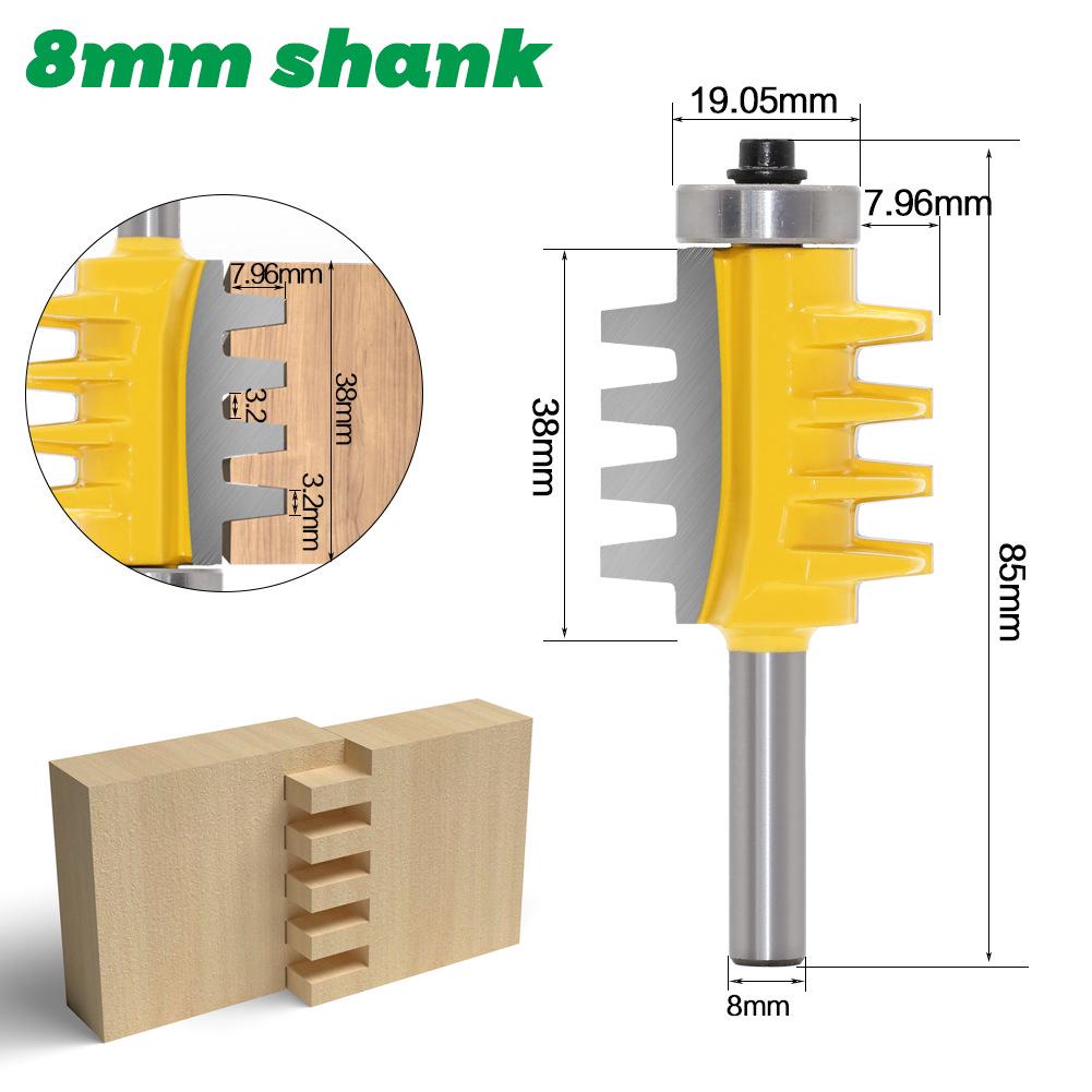 6mm 8mm 1/4 Inch Shank Wood Router Bit Cone Tenon Woodworking Cutter Accessory