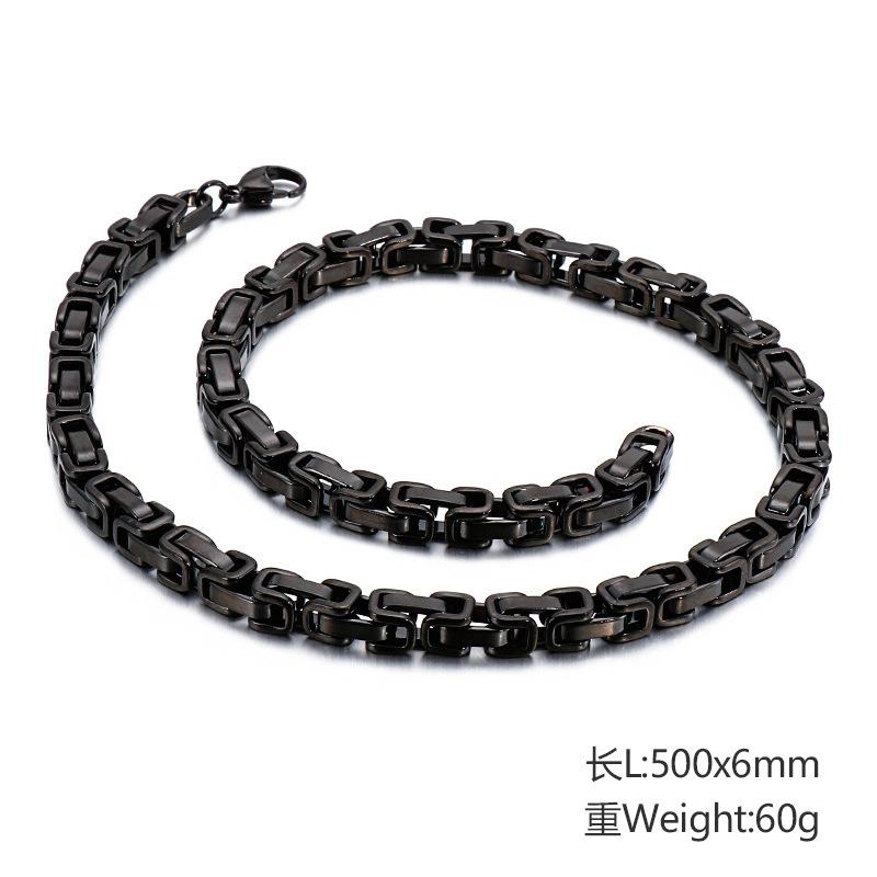 Trendy Back Chain Necklace, Personalized Domineering Men'S Imperial Chain Hip-Hop Jewelry Accessories