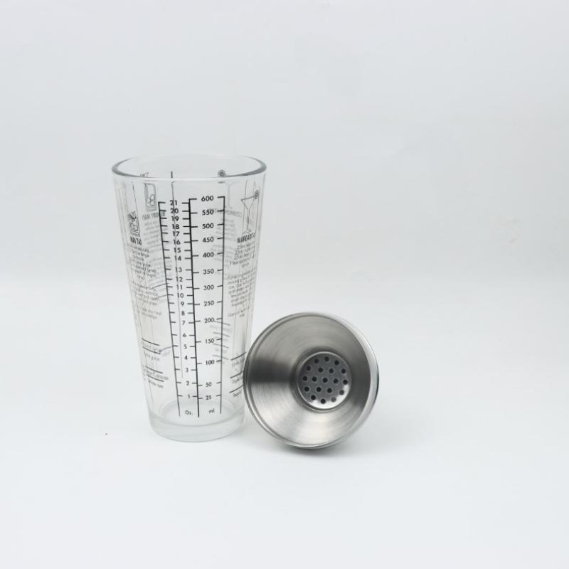 400/600 мл стеклянный шейкер для коктейлей прозрачная чашка шейкер для смешивания ручной герметичный вечеринка бар домашний бокал для вина шампанское инструменты бармена