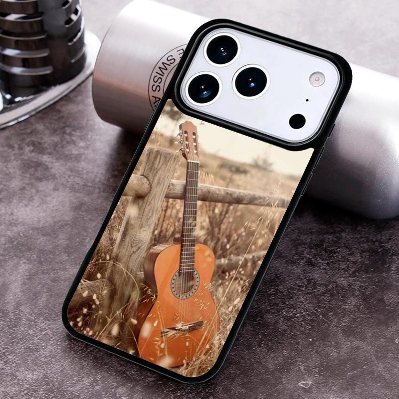 Мягкий чехол для телефона с рисунком музыкальной скрипки и гитары для iPhone 17 16 15 Pro Max Air 14 13 12 11 Plus Ударопрочный чехол Capa Cover