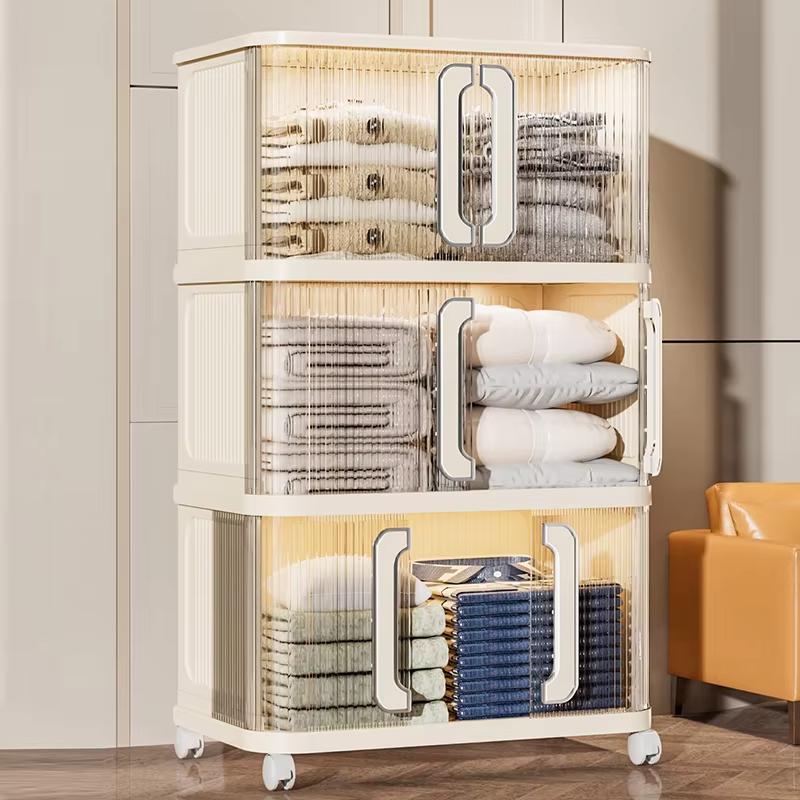 1 складной пластиковый шкаф для хранения вещей, шкаф для игрушек и закусок, вместительный двухдверный ящик для хранения, многослойный шкаф для хранения вещей