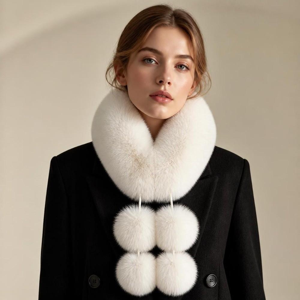 Magnetic buckle Winter Scarves Thicken Neck Warmer Collar Imitation Fur Scarf Autumn Winter