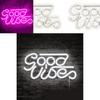 Good Vibes Led Neon Wall Decor With Transparent Backplate For Kids Room Usb Powered