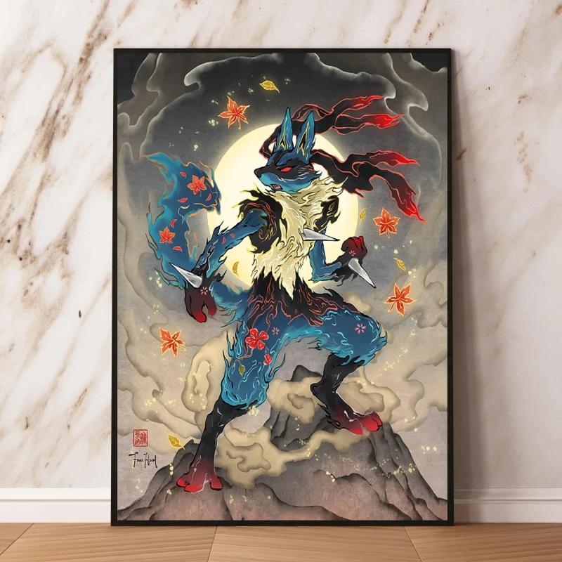 Lugia Ho-Oh Pokemon Unframed Canvas Painting Comic Themed Anime Wall Decor  Unique Collection Enhance Your Living Space