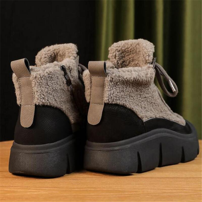 2025 Heightened Snow Boots Women's Plush Winter New Women's Boots Versatile and Warm Thick Soled Fashion Short Boots Botas