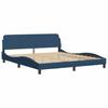 Bed Frame with Headboard Dover Blue 180 X 200 Cm Fabric