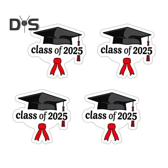 10/30/50 шт./упаковка выпускной сезон 2025 года наклейки с прочной клейкой основой мелованная бумага школьные наклейки для выпускников