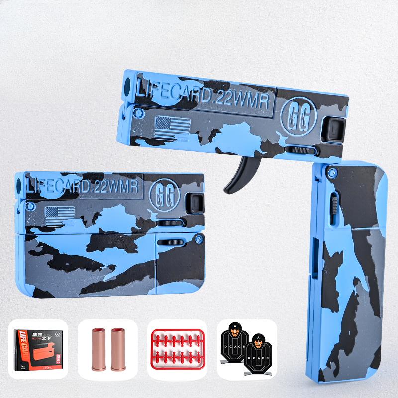 2.0 Улучшенная складная пистолет-игрушка из сплава Lifecard, бластер с мягкими пулями, модель пистолета для стрельбы, подарки на день рождения для взрослых, детей, мальчиков