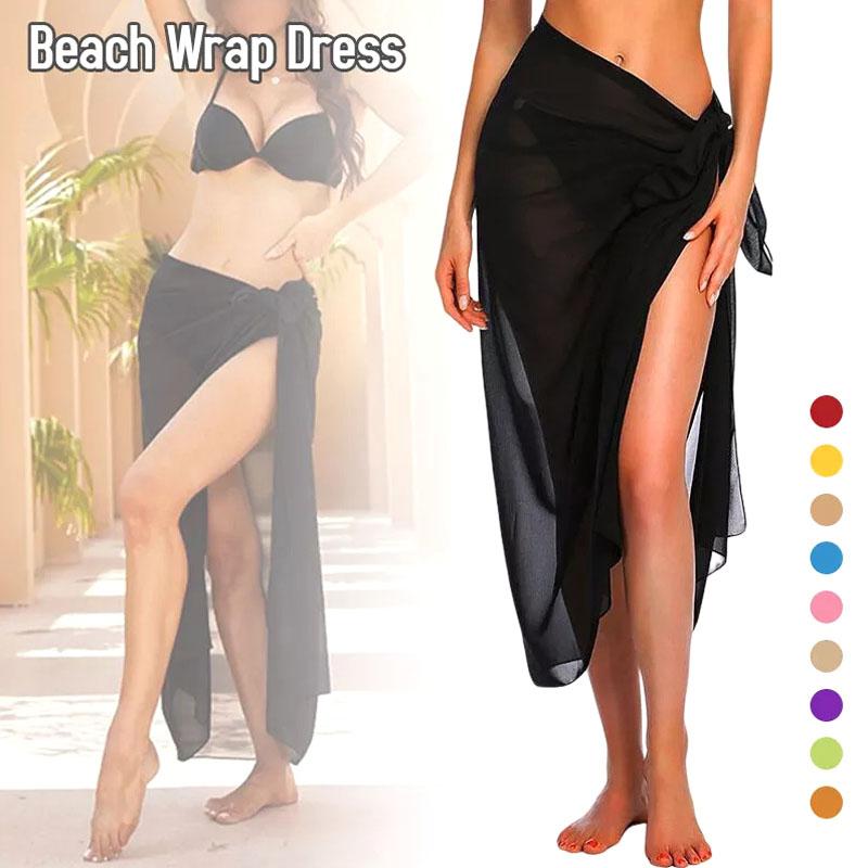 Summer Sexy Beach Skirts Women Beach Wear Chiffon Beach Wrap Skirt Towel Long Sarong Cover Up Sexy Bikini Scarf