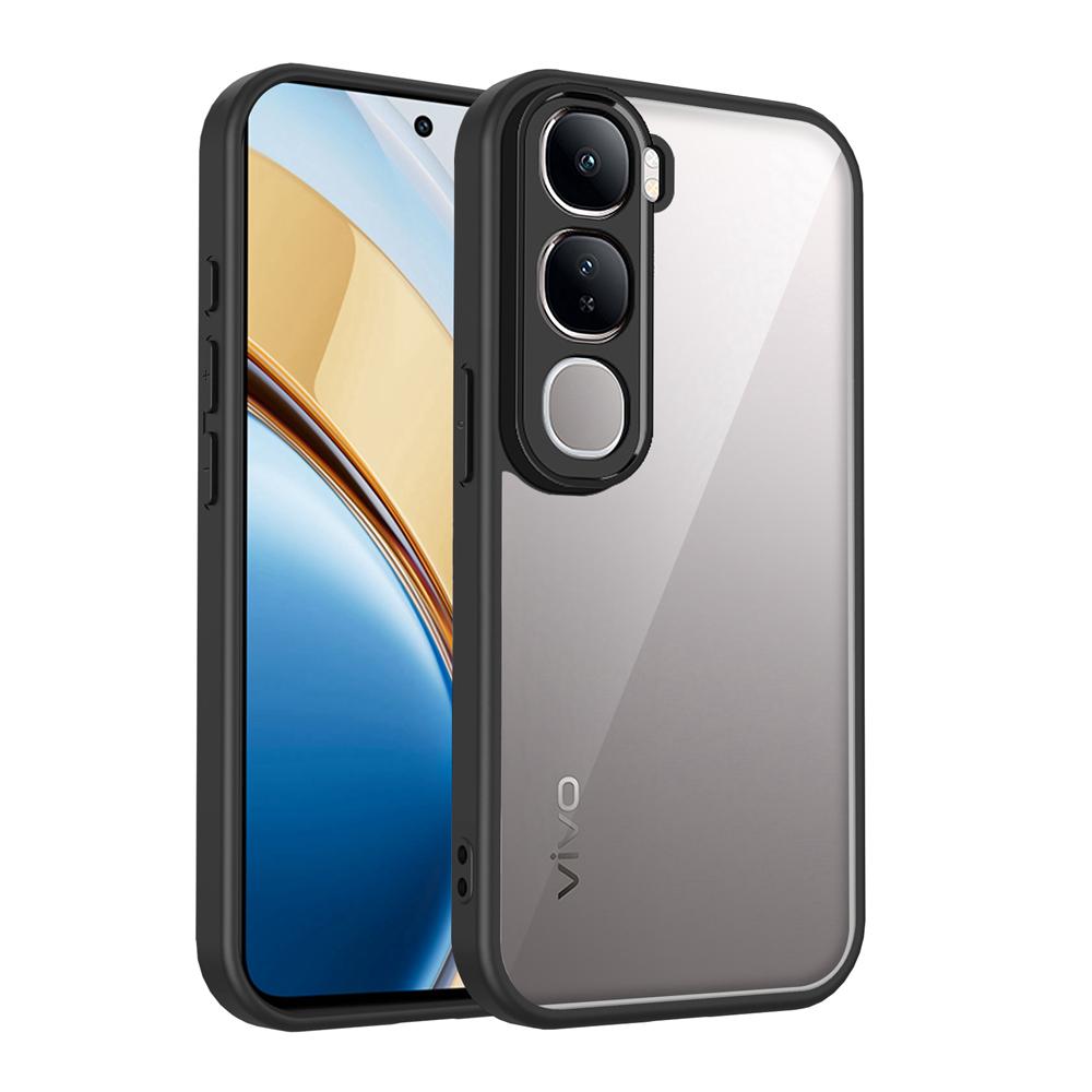 KEYSION Прозрачный чехол для телефона VIVO V40 SE 80W V40 Lite Мягкий силикон+ПК Прозрачная противоударная задняя крышка для телефона VIVO Y200 5G