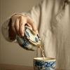 200 мл Сине-белый фарфоровый чайник с узором из драконов, изготовленный в стиле Килн Ру, Высококачественная пиала для чая, Набор для чайной церемонии, Ручной чайник, Набор для чая Кунг-фу