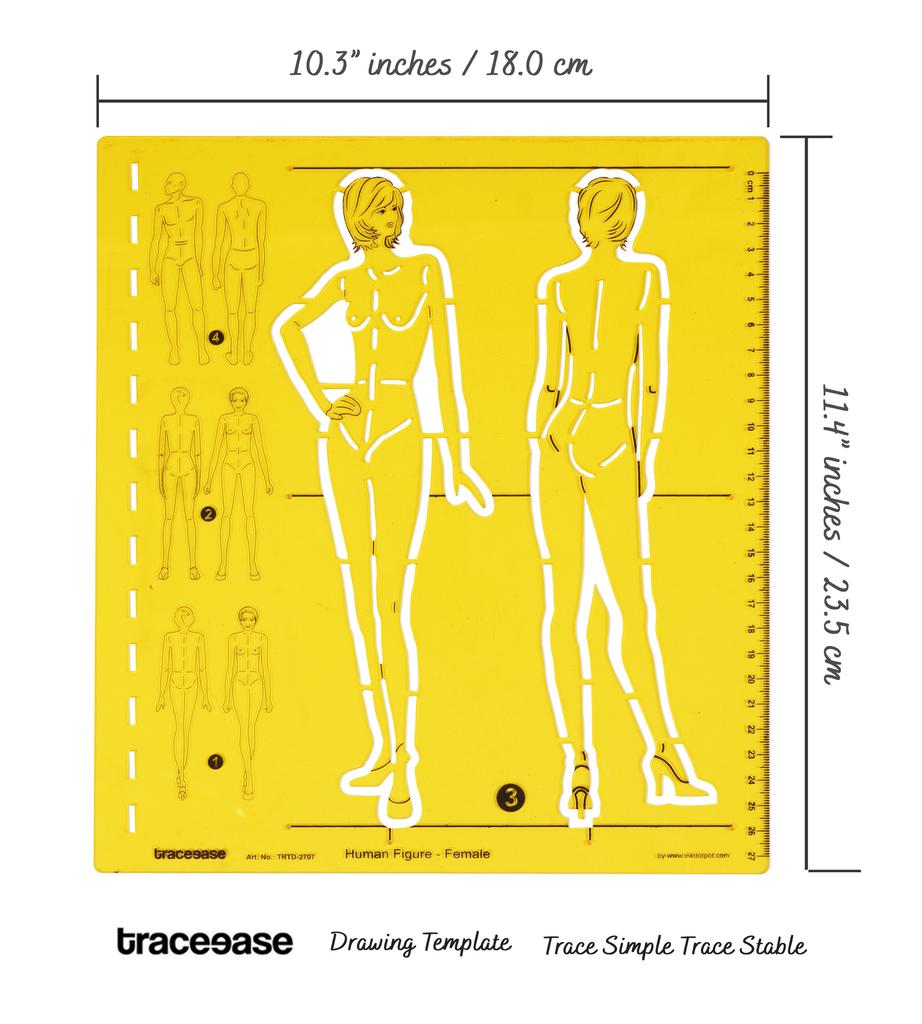 Traceease Шаблоны женских человеческих фигур Трафареты Инструменты для рисования дизайнеров одежды, женские человеческие фигуры