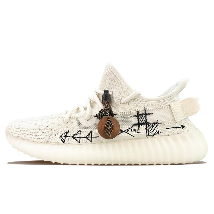 adidas Всегда Оригиналы Yeezy Boost 350 Ткань Винтаж Низкие Повседневная Обувь Унисекс Белый HQ6316(Команда40-)