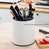 Rotating Knife Block for Home 2-in-1 Storage with Utensil Holder Multifunctional Kitchen Knife Stand Organizer