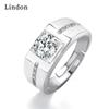 Классическое кольцо из медного сплава Lindon с цирконием, ювелирные изделия для джентльмена, свадебный подарок для вечеринки