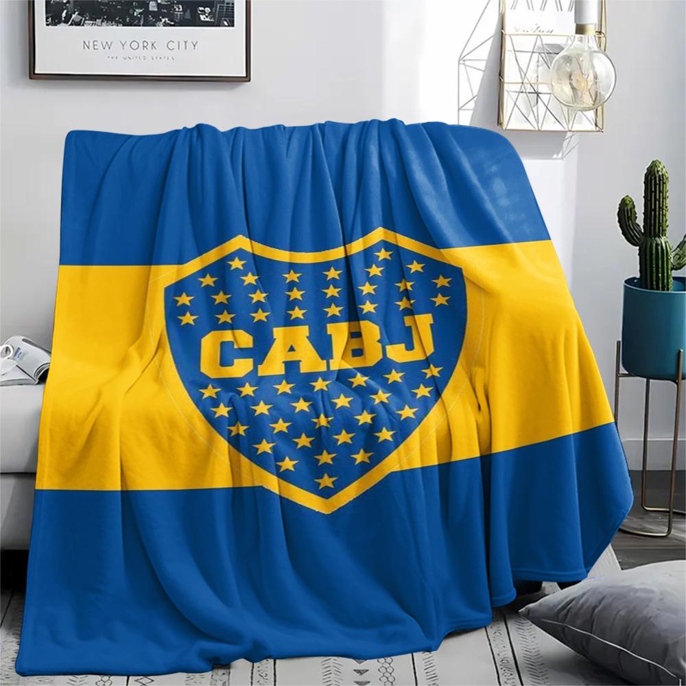 1 шт. Фланелевое одеяло с принтом Boca Juniors Высокое качество Теплое Удобное Покрывало для Всех Сезонов Идеально для Подарков Домашний Декор