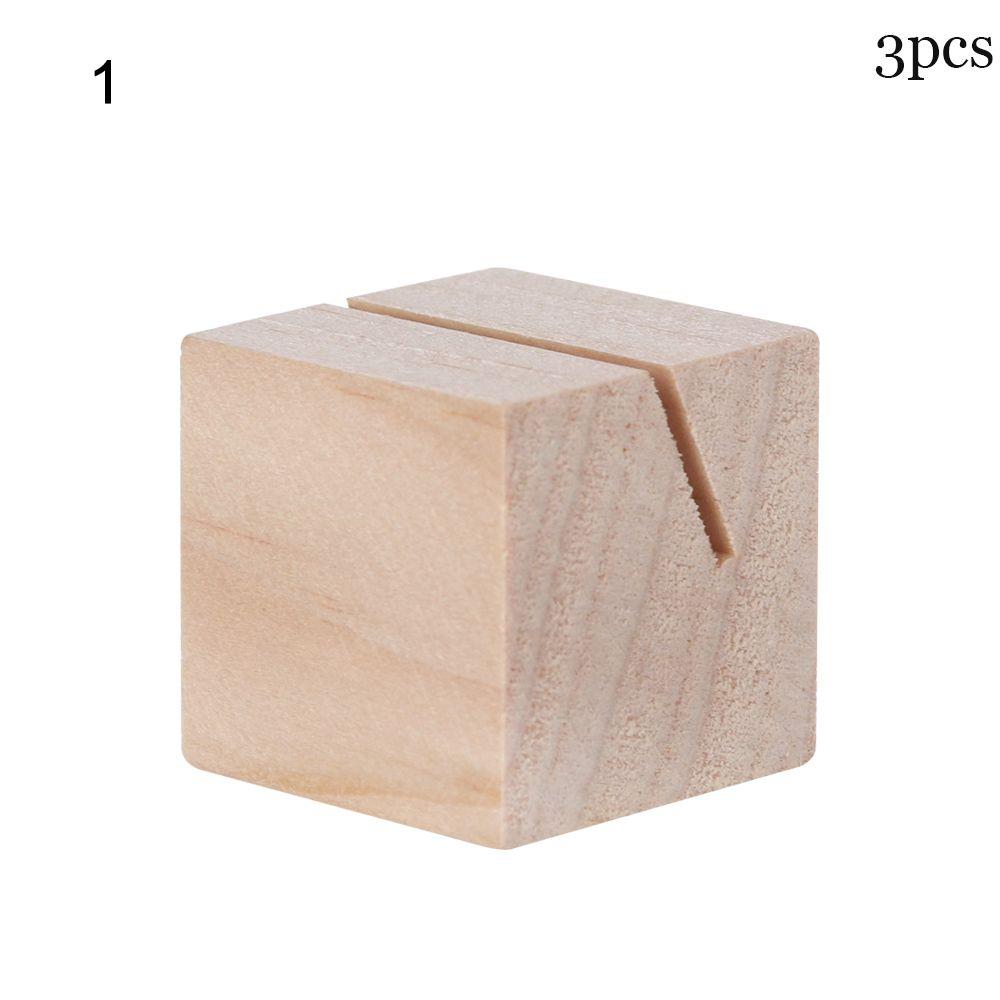 Simple Wooden Table Numbers Holder Retro Clamps Stand Photos Clips Round Shape Base Desktop Decoration Wedding Supplies