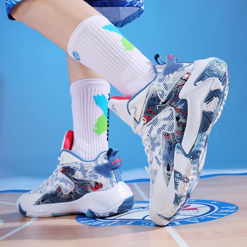 Мужская баскетбольная обувь Обувь для спорта на открытом воздухе Кроссовки для тренировок в помещении для студентов Высококачественные кроссовки Детская баскетбольная обувь