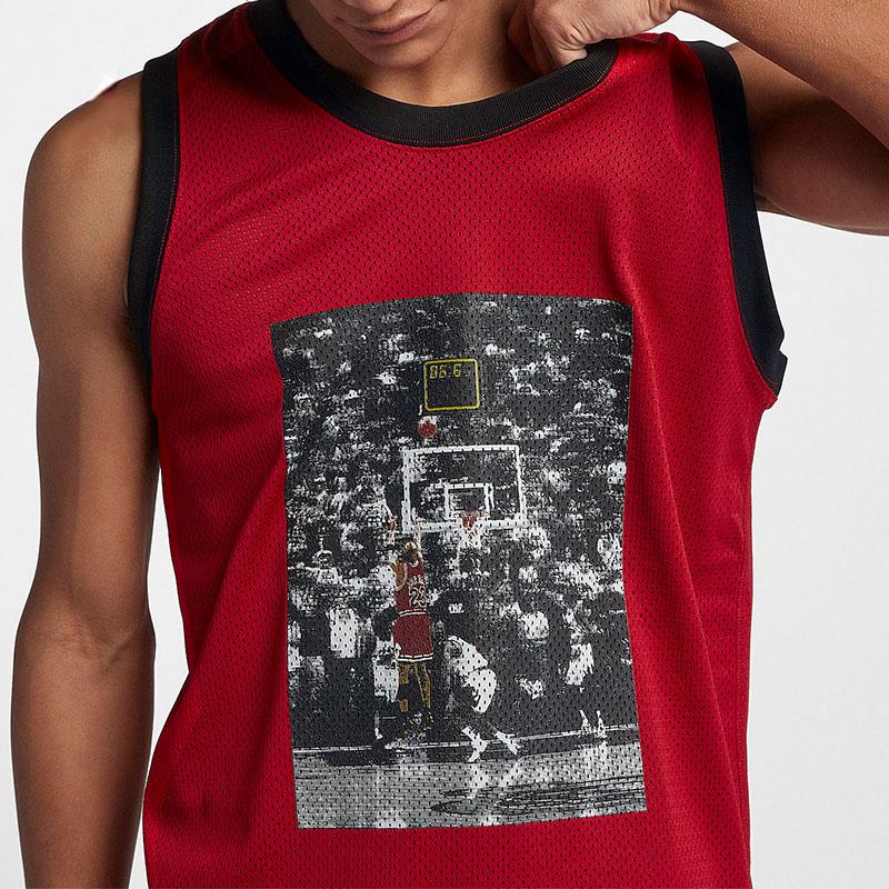 Jordan Tank Tops Men's Red Crew Neck Moderate Straight Fit AQ0698-687