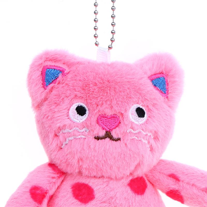 Cute Cat Keychain Plush Doll Toys Pendant Cartoon Little Black Cat Kitten Keyring Pendant Backpack Charms Bag Decor Child Gifts