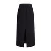 Mid to long split hip skirt for spring, small and contrasting color, versatile commuting A-line skirt, half cut skirt