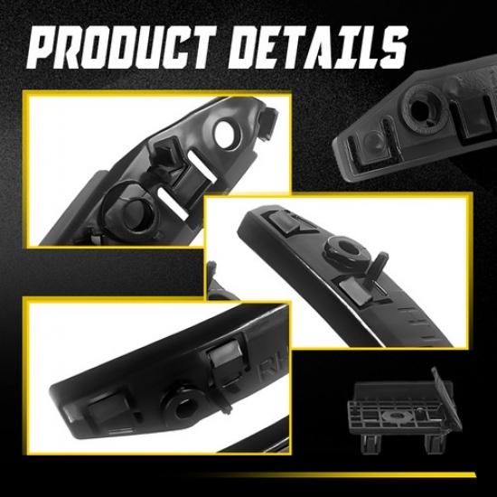 Set 4PCS Full Front Bumper Fender & Bracket Supports 2017- For Tesla Model 3