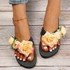 Bohemian Flowers Slippers Women Flip Flops Open Toe Sandals Ladies Casual Shoes Cute Summer Sandals For Women 2025 Sandalias