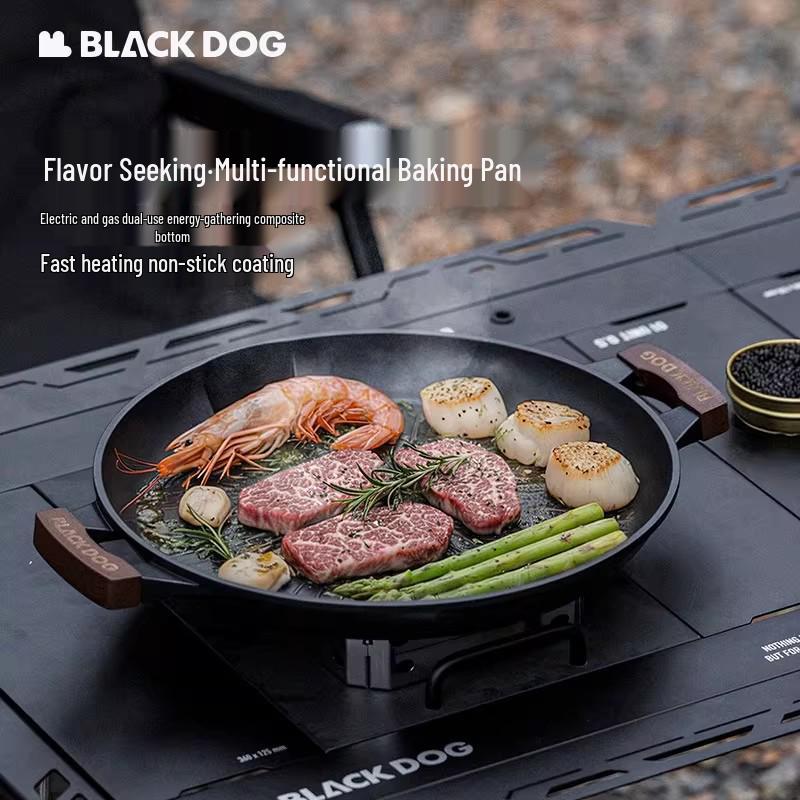 BLACKDOG Корейская BBQ-тарелка для улицы: Железная сковорода для дома и кемпинга