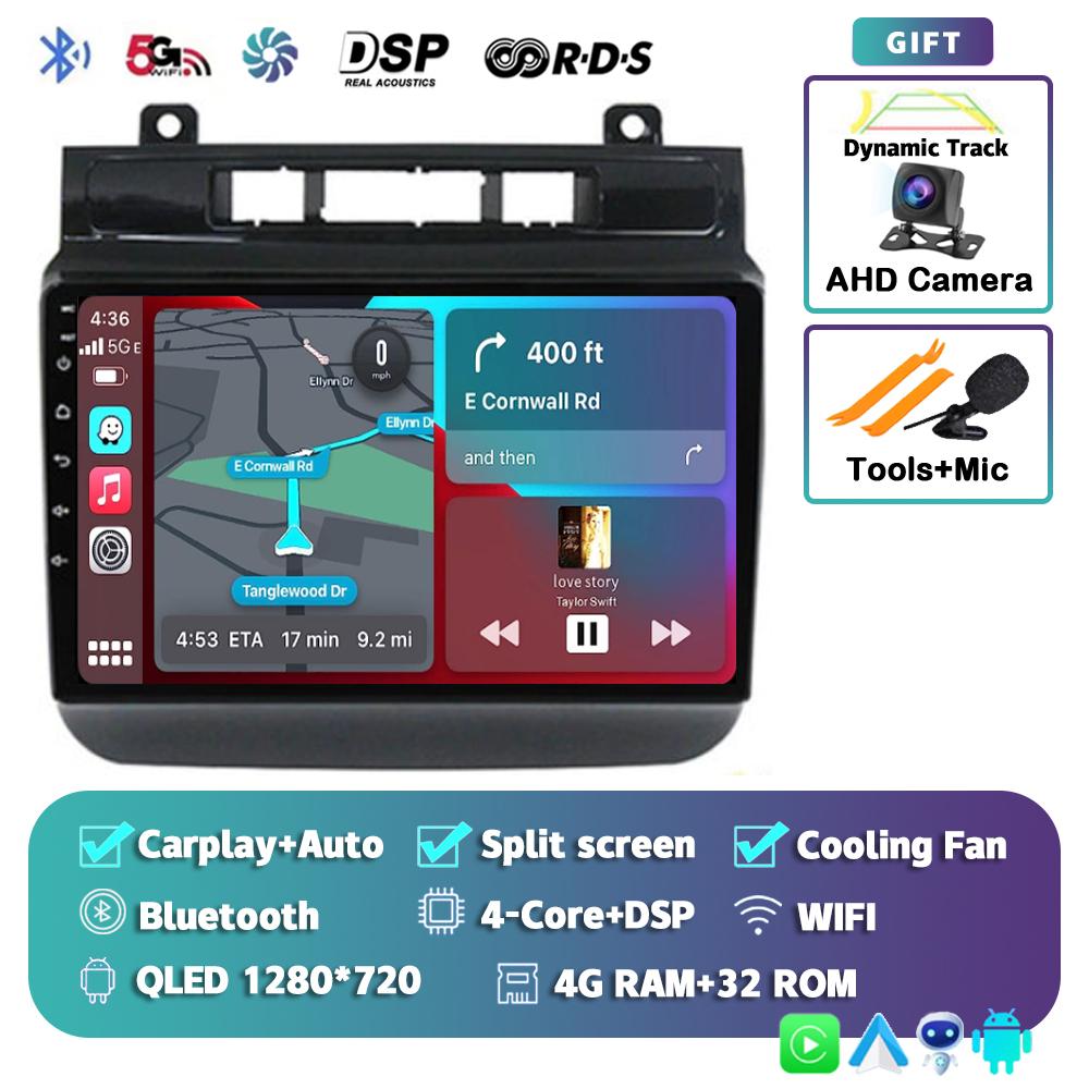 Android 14 Carplay Auto WIFI+4G автомобильное радио для Volkswagen Touareg 2011-2017 мультимедийный видеоплеер навигация GPS стерео 2din BT