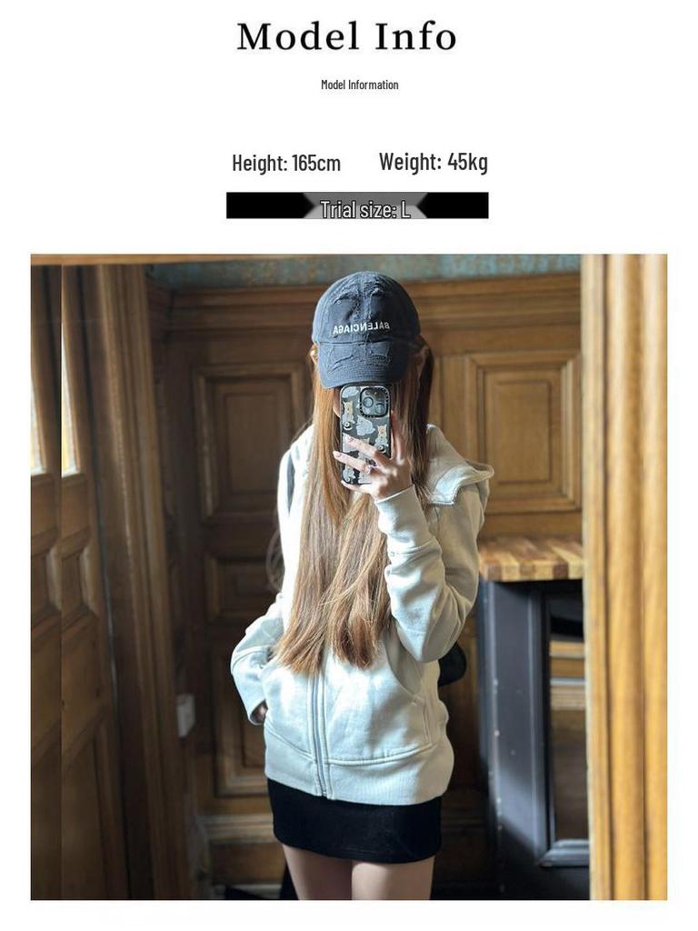 Женская приталенная куртка с капюшоном на молнии для осени/зимы 2024 - Хлопковый худи, подчеркивающий талию