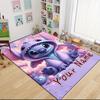 Custom Name "Your Name Stitch Angel" Carpet Rug Customizable Soft Washable Anti-Slip Home Living Room Sofa Mats Personalized Rug. 0909375