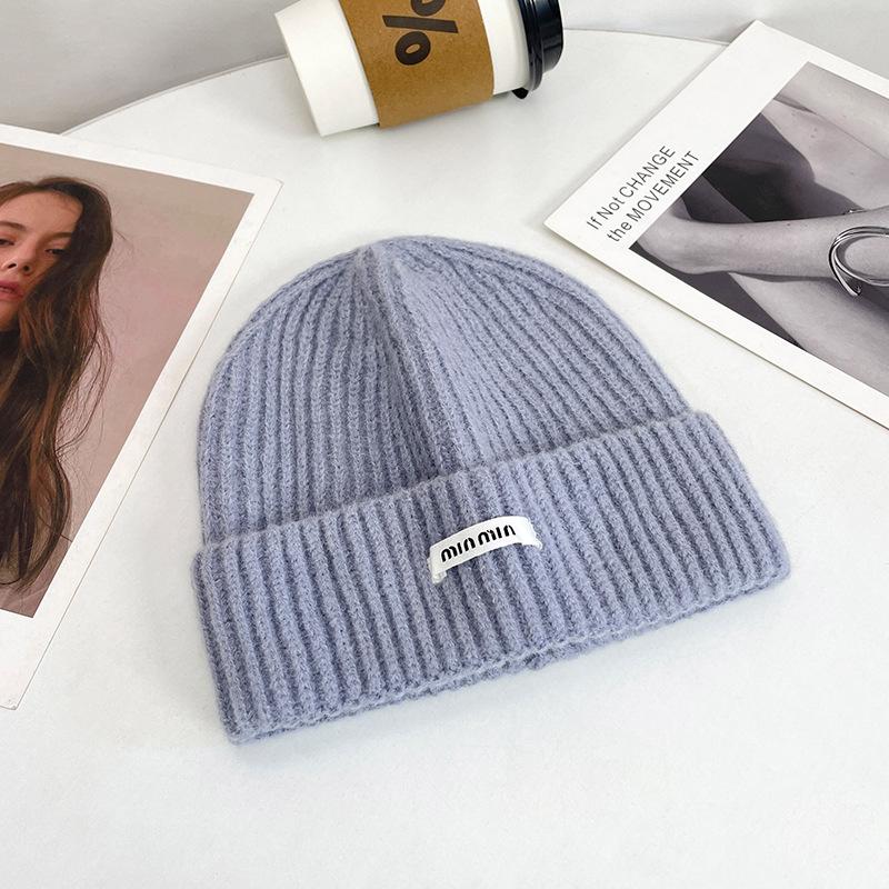 Осенне-зимние шапки для женщин, корейская версия, универсальные студенческие вязаные шапки, уличные теплые шапки-пуловеры, защита ушей, шерстяные шапки