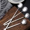 13/15/17cm Stainless Steel Spoon Long Handle Ice Cream Dessert Spoon Espresso Honey Mixing Spoon Kitchen Tableware Accessory