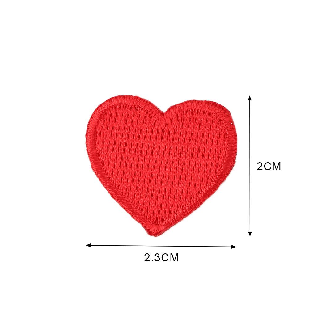 Patch Stickers Applique Decor Red Heart Shape Apparel Applique Patches Clothes Patch Patch Sticker