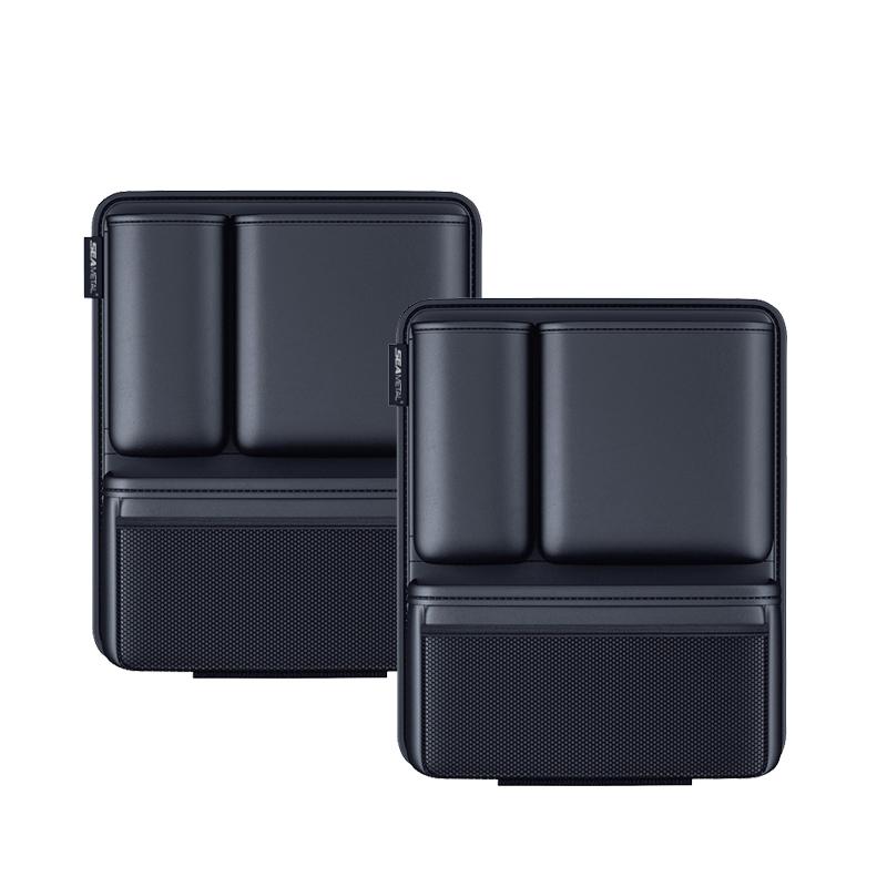 SEAMETAL кожаный органайзер для багажника автомобиля, большая вместительная сумка для хранения на спинке сиденья с 4 карманами, многофункциональное использование для багажника автомобиля внедорожника