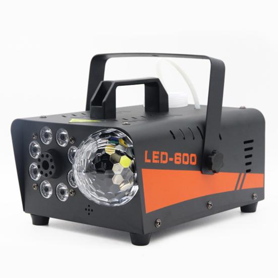 600 Вт сценический дым-генератор с беспроводным пультом дистанционного управления, 8 цветов светодиодов RGB, дым-генератор для вечеринок с подсветкой в виде дискотечного шара
