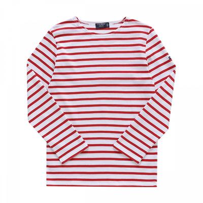 Детская футболка с длинным рукавом Saint James Kids Modern Stripe 2066 Neige Tulipe