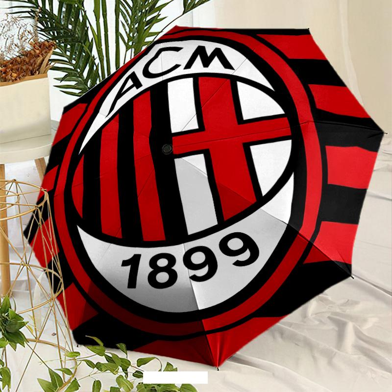 A-AC Milan Umbrella with Automatic Open/Close & Self-8-Rib Heavy-Duty Umbrella, Compact Travel Umbrella Suitable for Outdoor