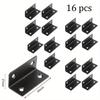 16 Pcs L-Shaped Corner Code Metal Bracket Angle Bracket Fastener Duty Right Angle Brackets Stainless Steel Table Legs Furniture
