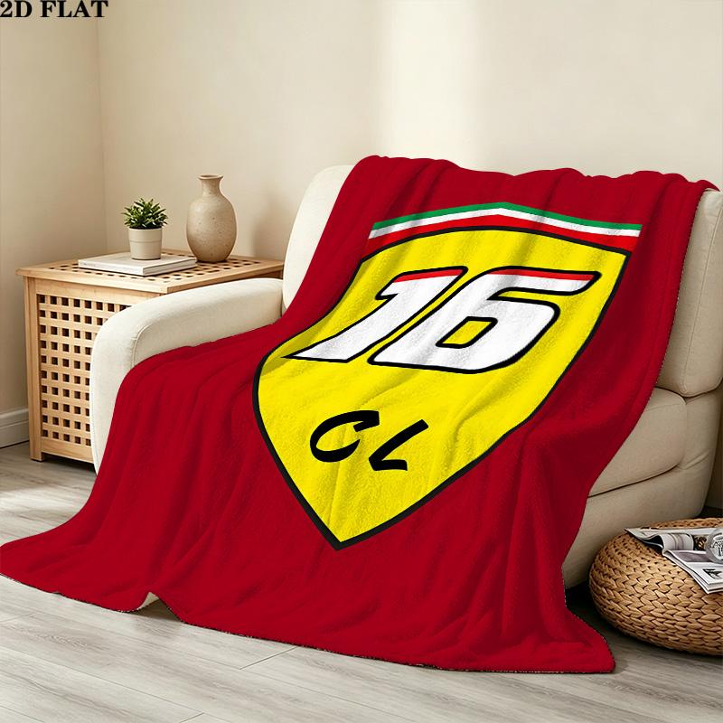 1PC Charles Leclerc Patterned Flannel Blanket Suitable For All Seasons For Home Decor Warmth And Comfort Gifts Holiday Present