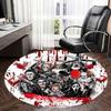 Horror Movie Characters,Halloween Horror Icons Chair mat Round Rug Office carpet, Non slip, Suitable for Living Rooms, Bedrooms,Decor1205839a