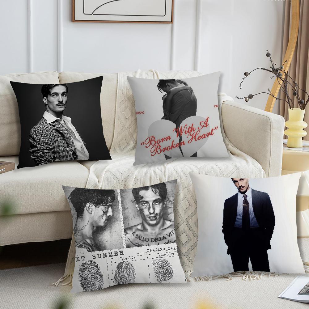 Певец Д-Дамиано Давид рожден с разбитым сердцем Изголовье для гостиной Спальня Офис Подушка Подушка Диван Подушка для сна Наволочка