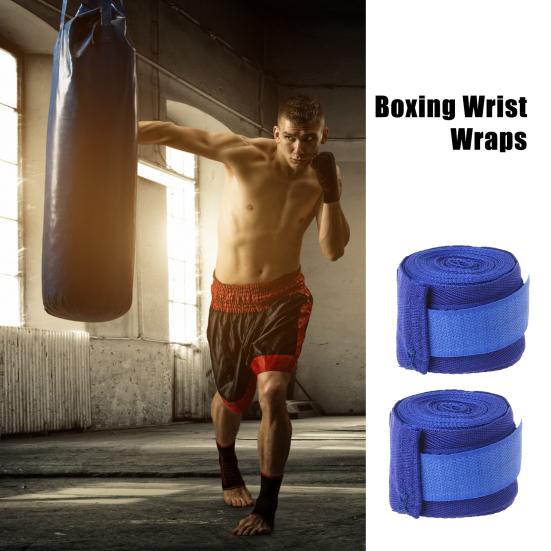 1 Pair Boxing Hand Wraps Inner Gloves 3 Meters Breathable Elasticated Bandages Stretchy Hand Wraps for Muay Thai MMA Kickboxing Karate