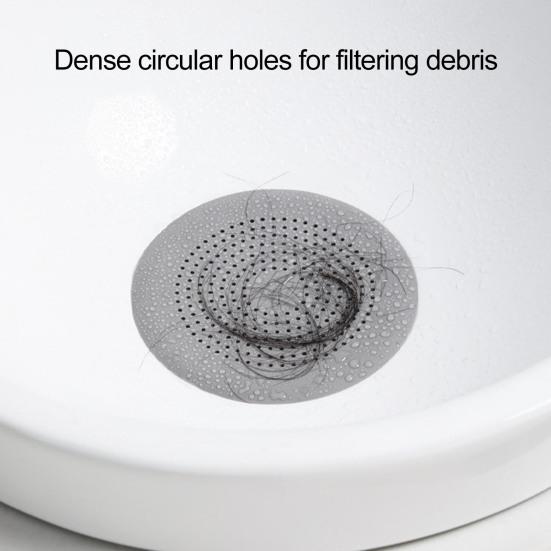 2Pcs Sink Strainer with Suction Cup Dense Filter Holes Anti-clogging High Elasticity Tear Resistant Quickly Filtering Flexible