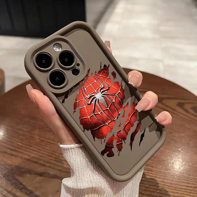 Spiderman LOGO Phone Case For iPhone 17E 11 12 13 14 15 16 17 Pro Max Fundas iPhone For 17 Air Plus 16e 13 Silicone Back Cover