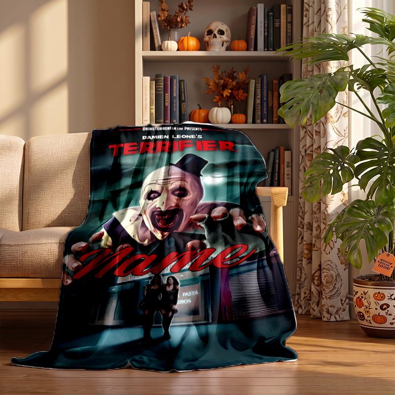 Art the Clown Custom Flannel Blankets Soft Warm Cozy Throws for Home Decor Holiday Gifts
