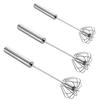 Semi-automatic Egg Beater 304 Stainless Steel Egg Whisk Manual Hand Mixer Self Turning Egg Stirrer Kitchen Accessories Egg Tools